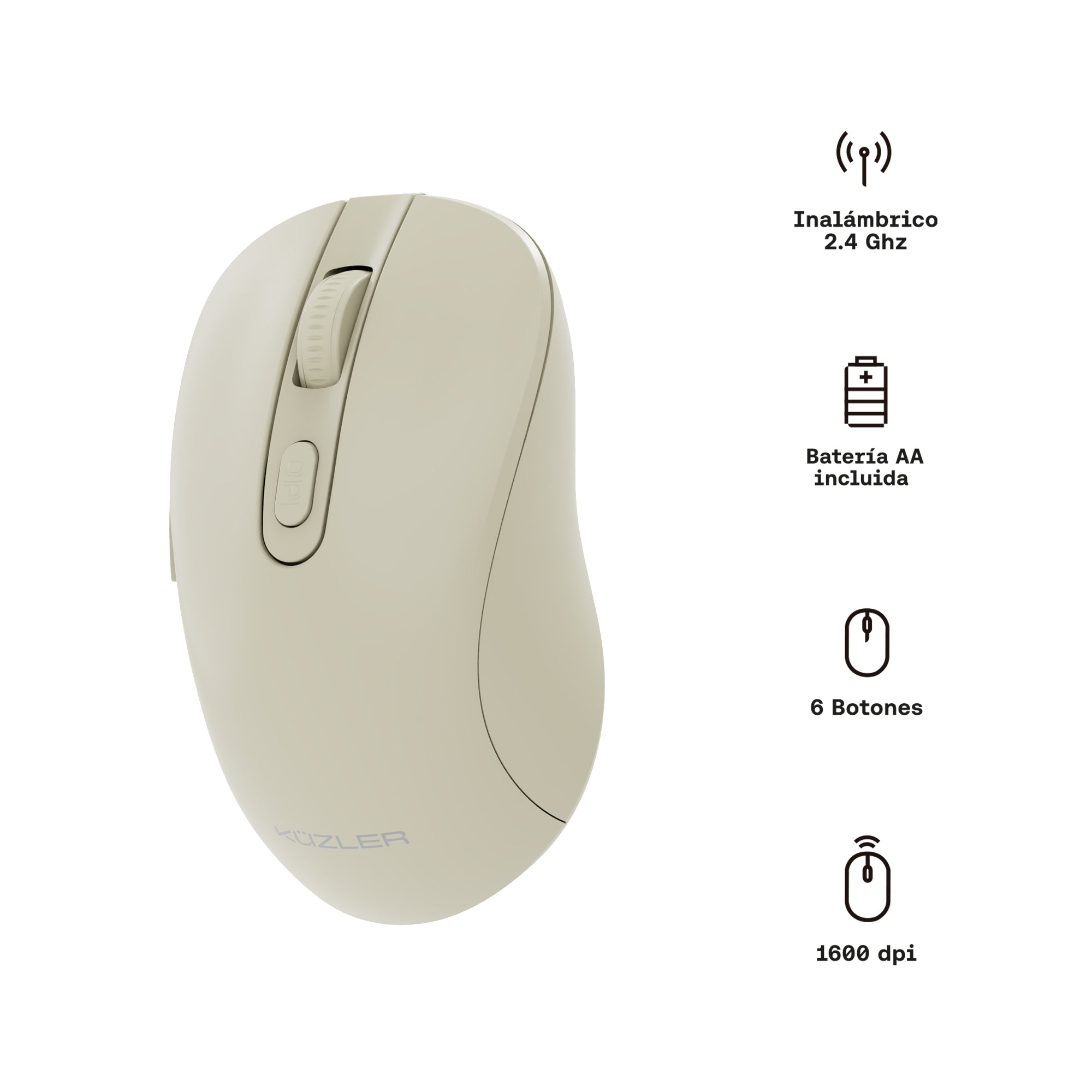 Mouse Ergonómico Compatible con Windows y macOS WORKFLOW-1B