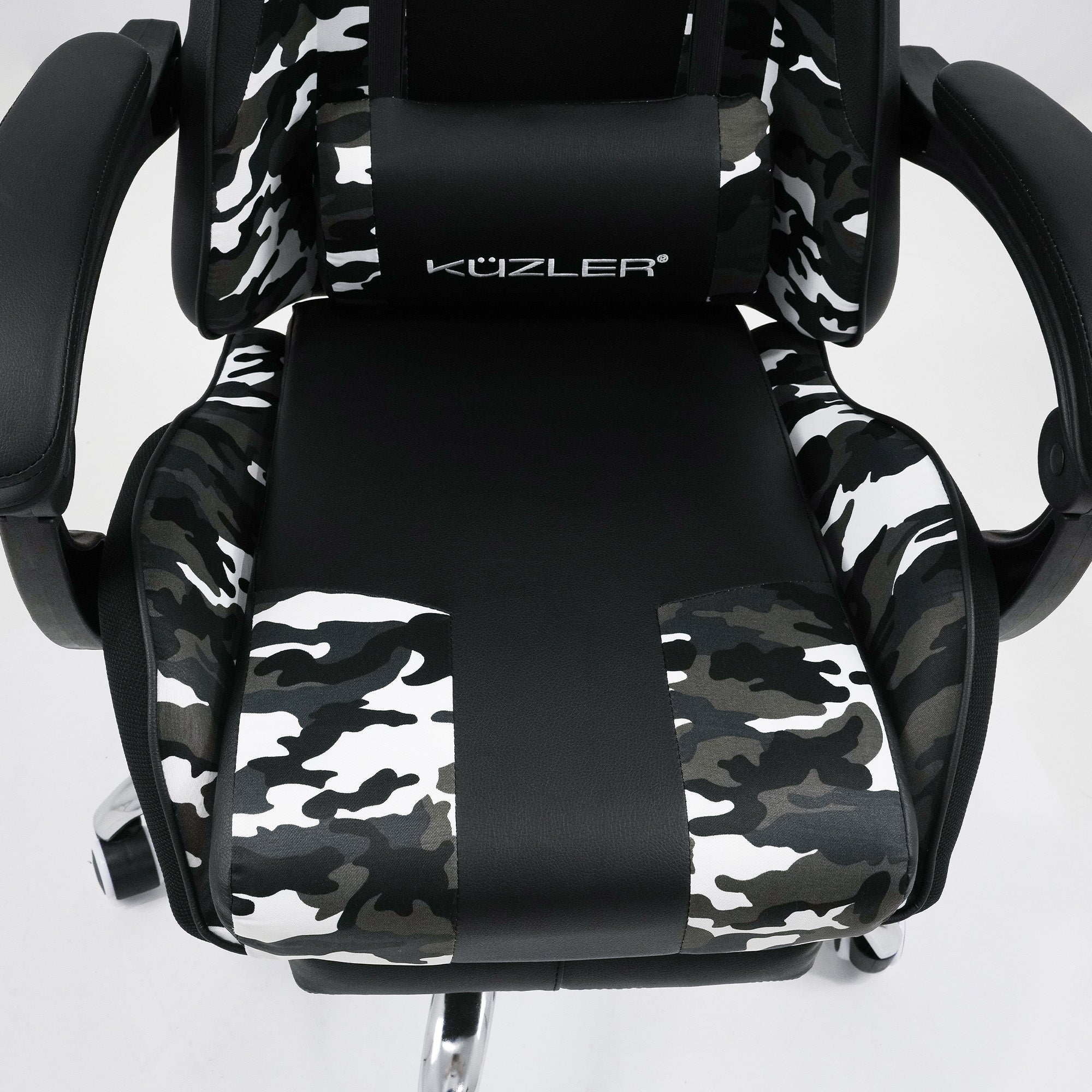 Silla Gamer Kuzler Camuflada Masajeador Lumbar Reposapiés y Base Metálica RIK-101CAMO