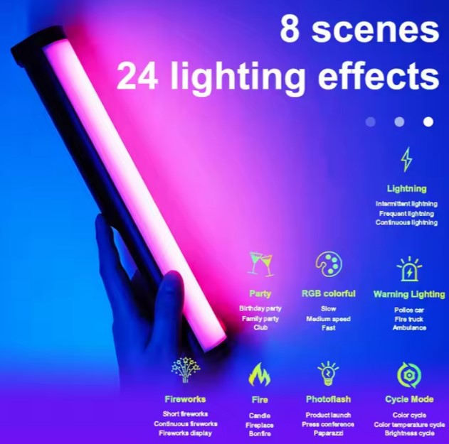 Barra de Luz Led RGB portátil