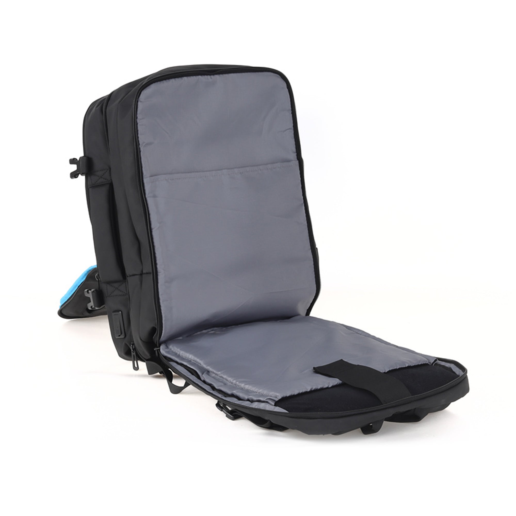 Mochila Premium viaje laptop 15.6" expandible con conector USB