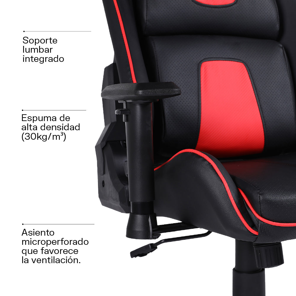 DRAKTAR -RN – Silla Gamer Premium 180° · Base Metálica · Brazos 3D · 150 kg