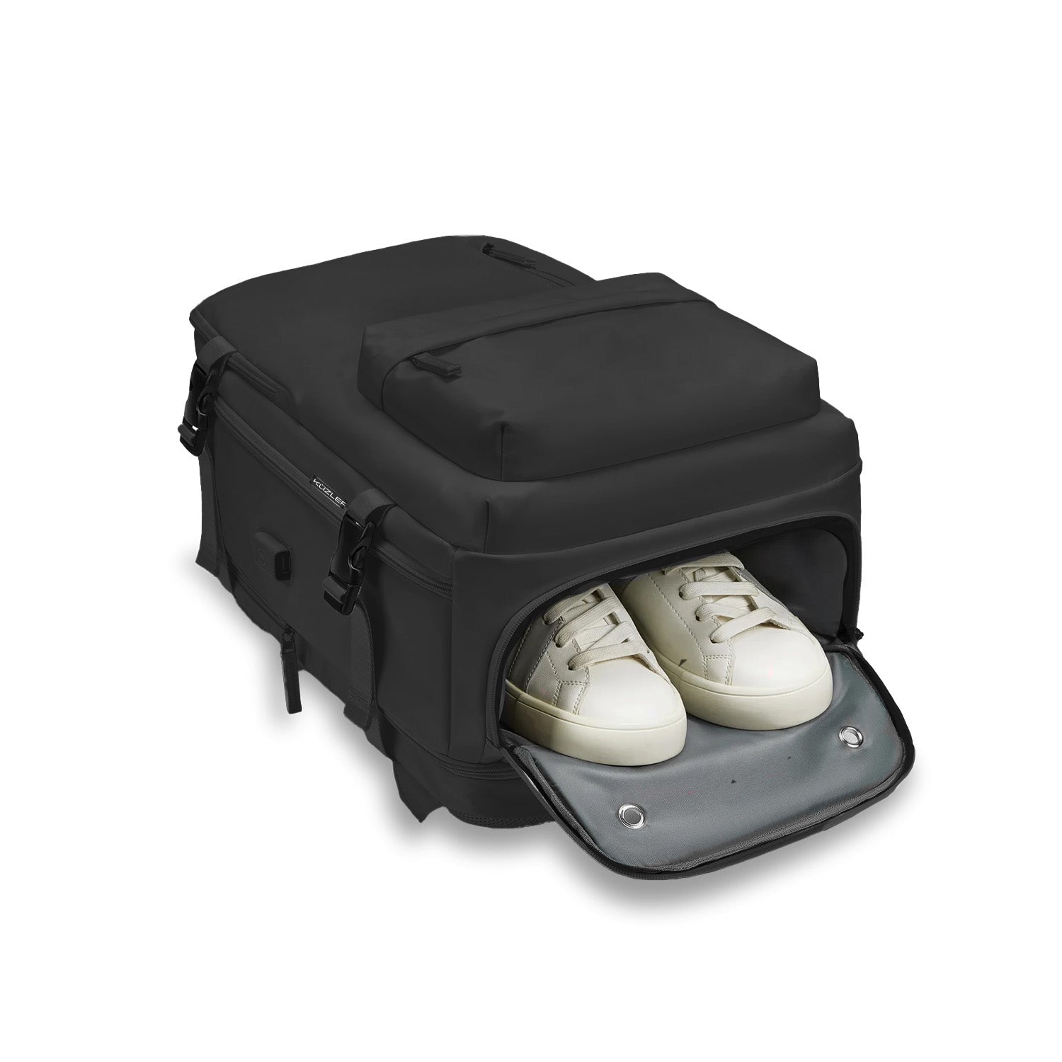 Mochila de viaje deportiva cabinera grande espaciosa negra Kuzler