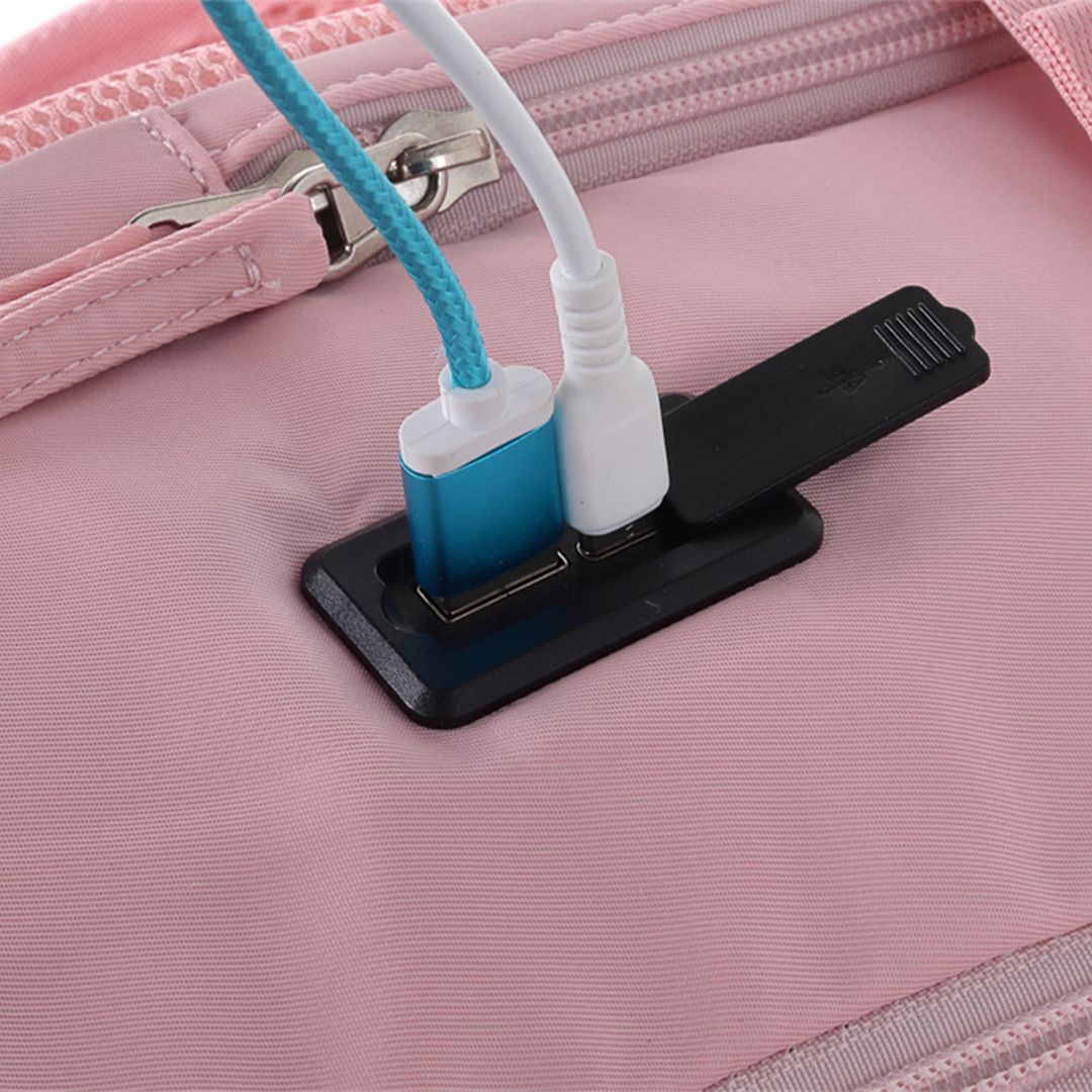 Mochila de viaje deportiva cabinera grande espaciosa rosada Kuzler