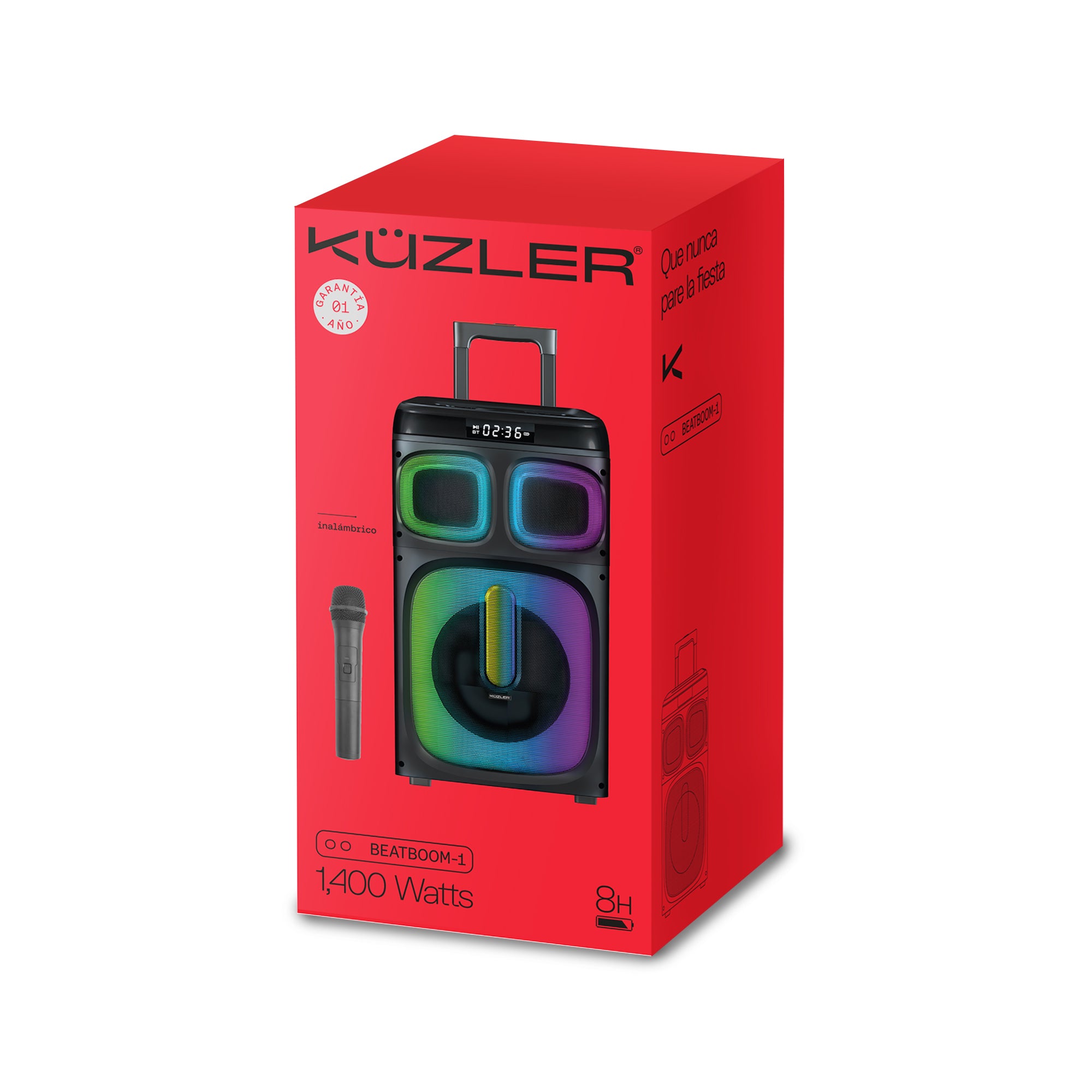 Parlante Karaoke 8 horas 1400W Asa retráctil BEATBOOM-1