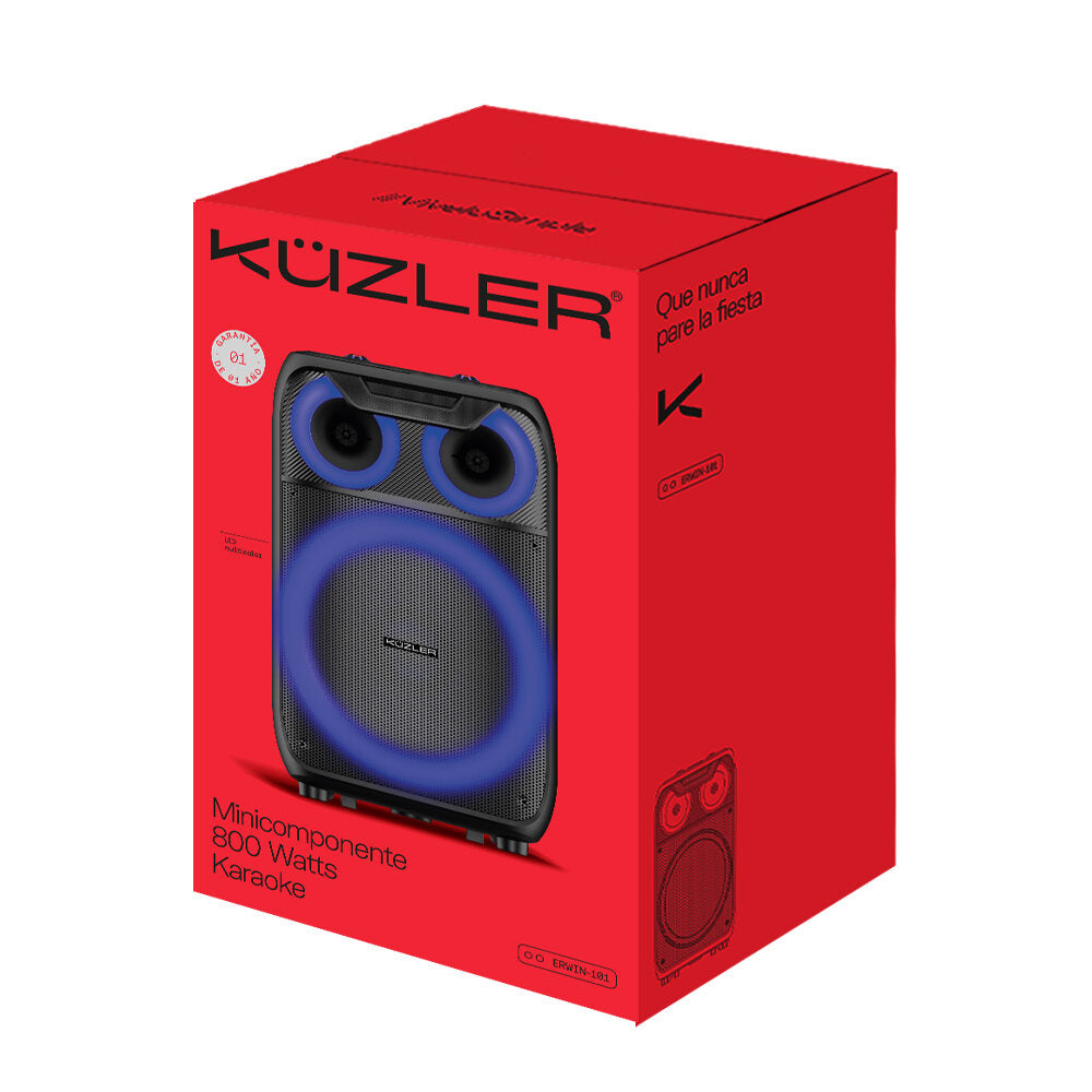 Parlante Karaoke 8 horas 800W Asa retráctil ERWIN-101