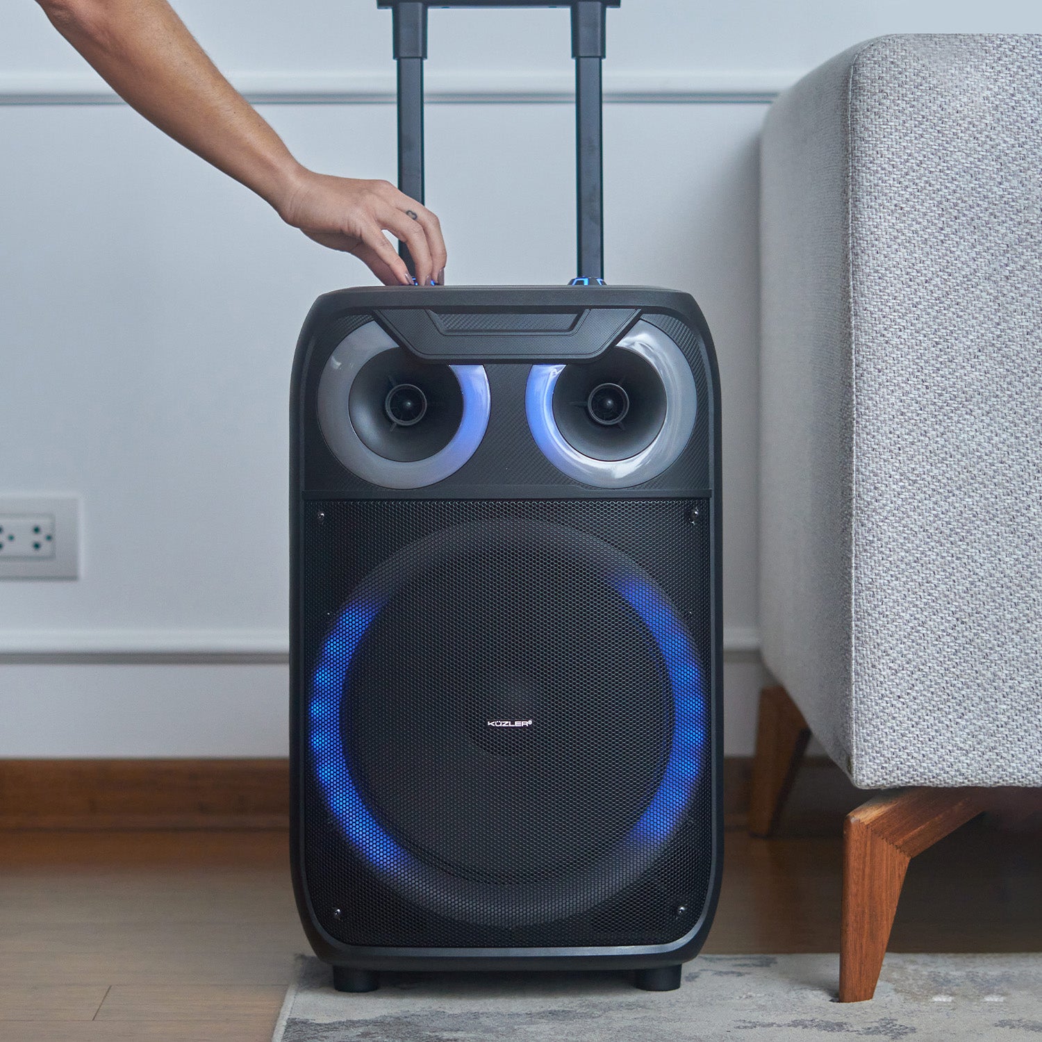 Parlante Karaoke 8 horas 800W Asa retráctil ERWIN-101