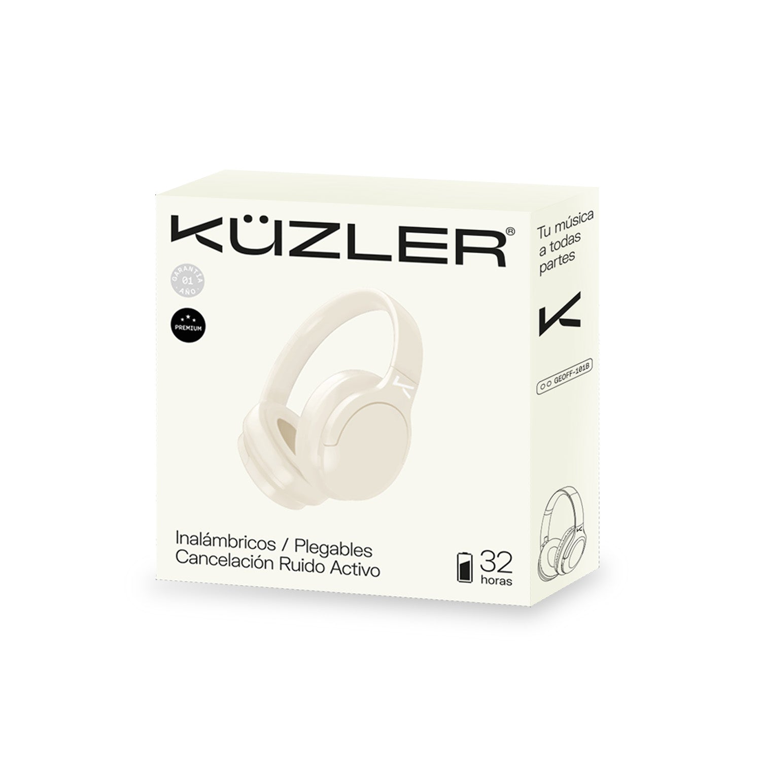 Audífono Overear Cancelación ruido activo 32 Horas GEOFF-101B