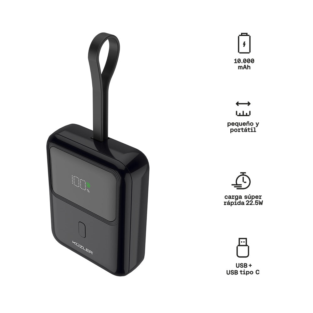 MINI POWERBANK DE 10,000MAH 22.5W ZENTIQ-101