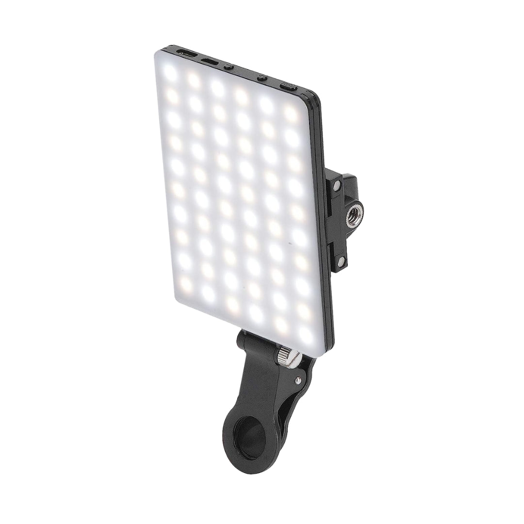 Pack 8 Creadores de Contenido: Nano Cargador Lightning Morado + Cable + Luz Led Selfie Kuzler