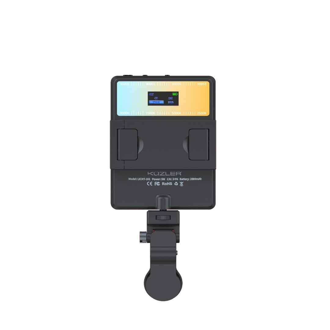 Pack 8 Creadores de Contenido: Nano Cargador Lightning Morado + Cable + Luz Led Selfie Kuzler
