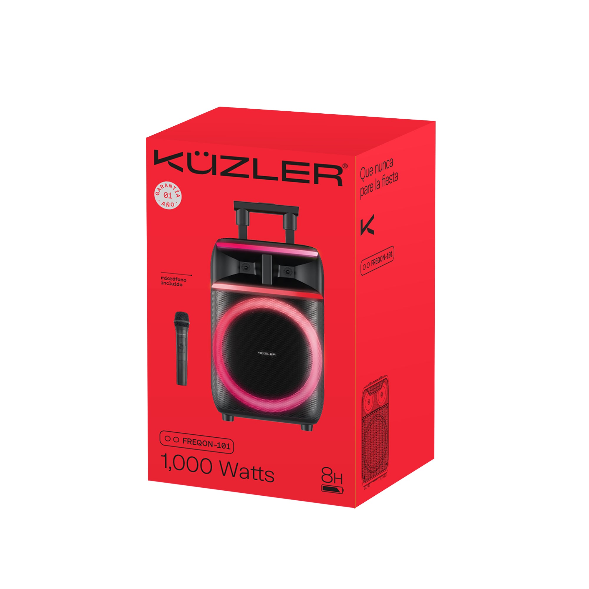 Parlante KUZLER Karaoke con Micrófono Incluido 1000W FREQON-101