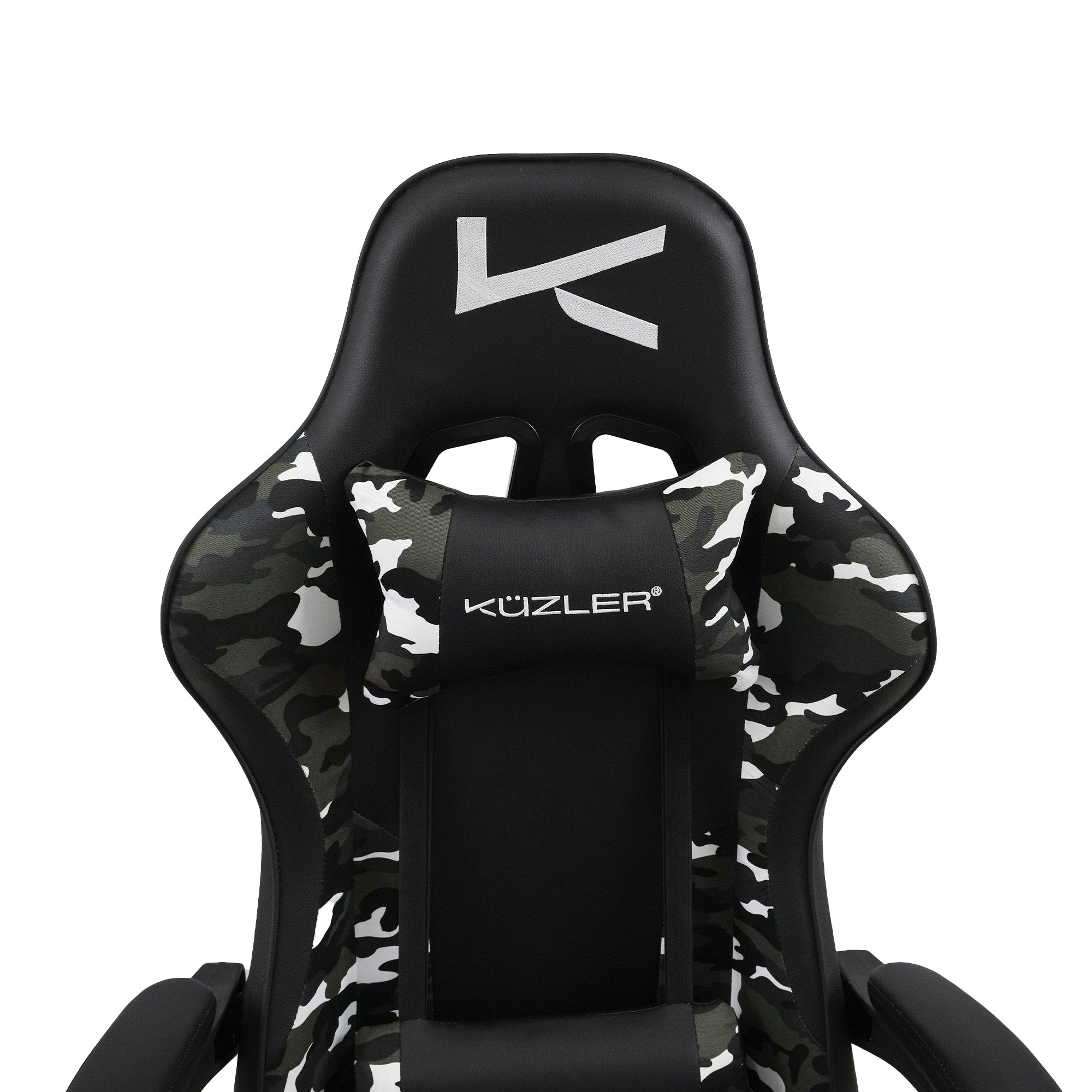 Silla Gamer Kuzler Camuflada Masajeador Lumbar Reposapiés y Base Metálica RIK-101CAMO