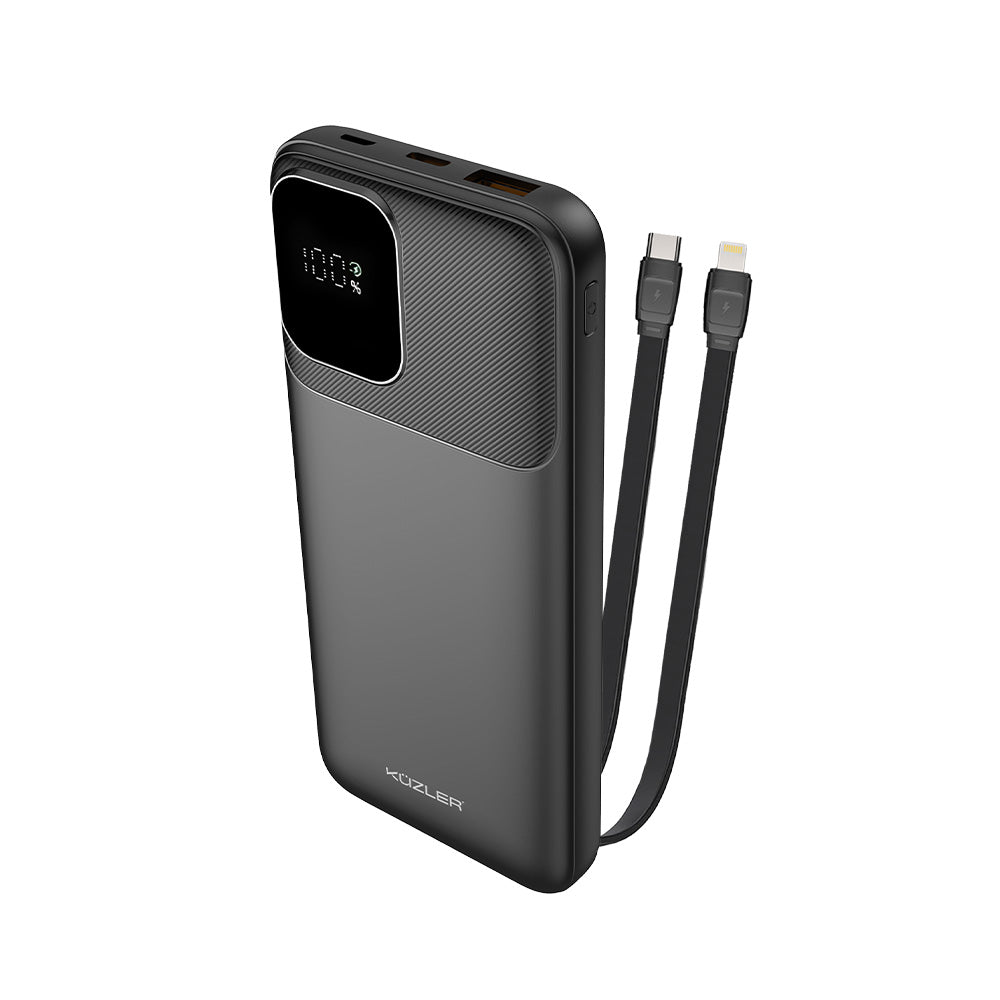 Powerbank Slim 10,000 mah carga super rápida 22,5W cables incorporados