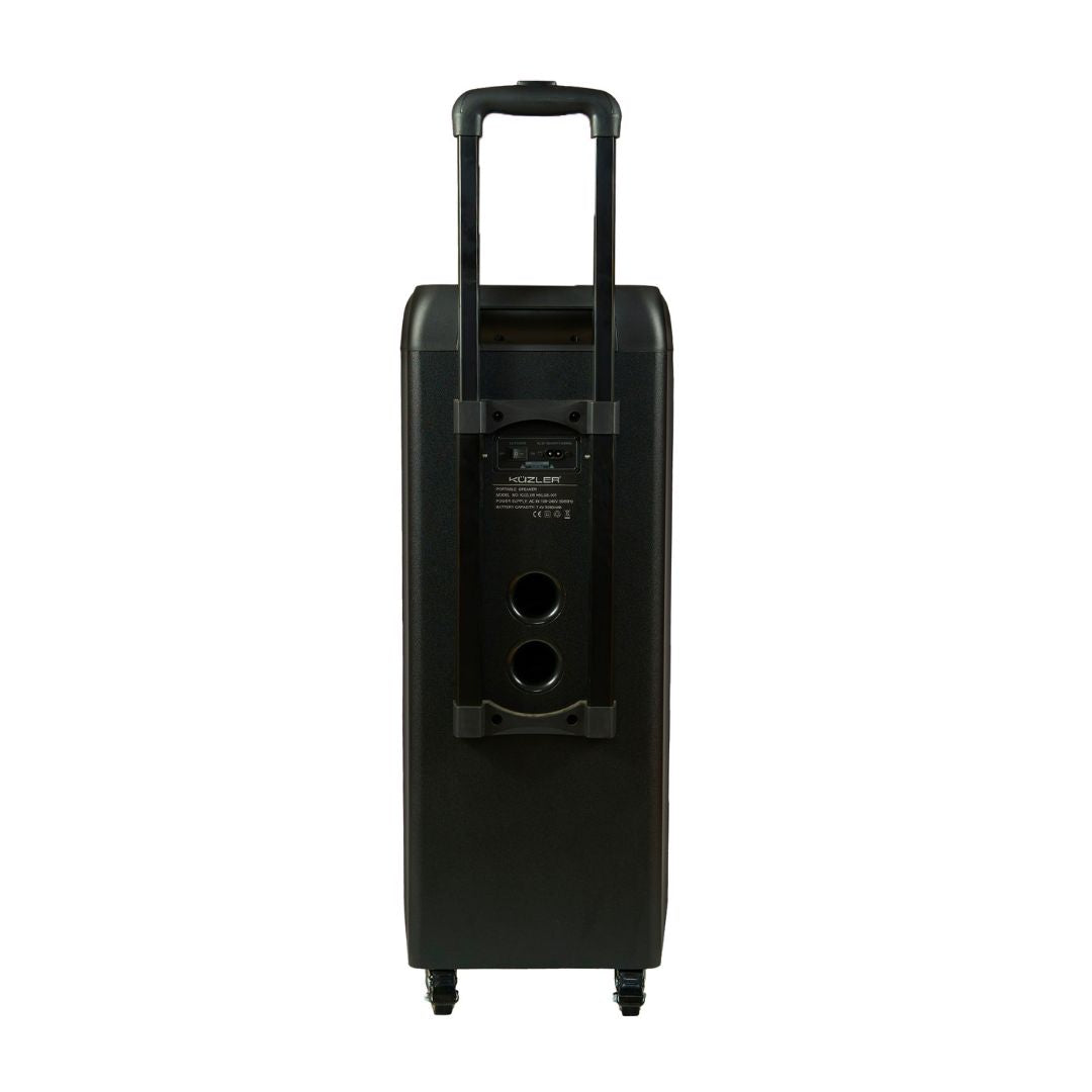 PARLANTE KUZLER KARAOKE CON 2 MICROFONOS 1600W HELGE-101