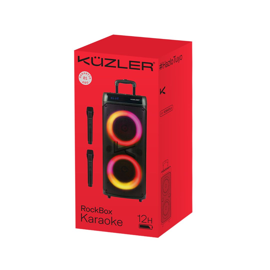 Parlante KUZLER Karaoke con Micrófono Incluido 1400W ROCKBOX-1