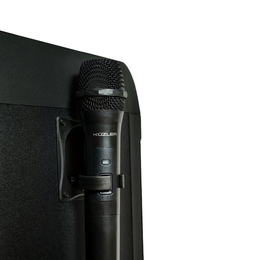 PARLANTE KUZLER KARAOKE CON 2 MICROFONOS 1600W HELGE-101