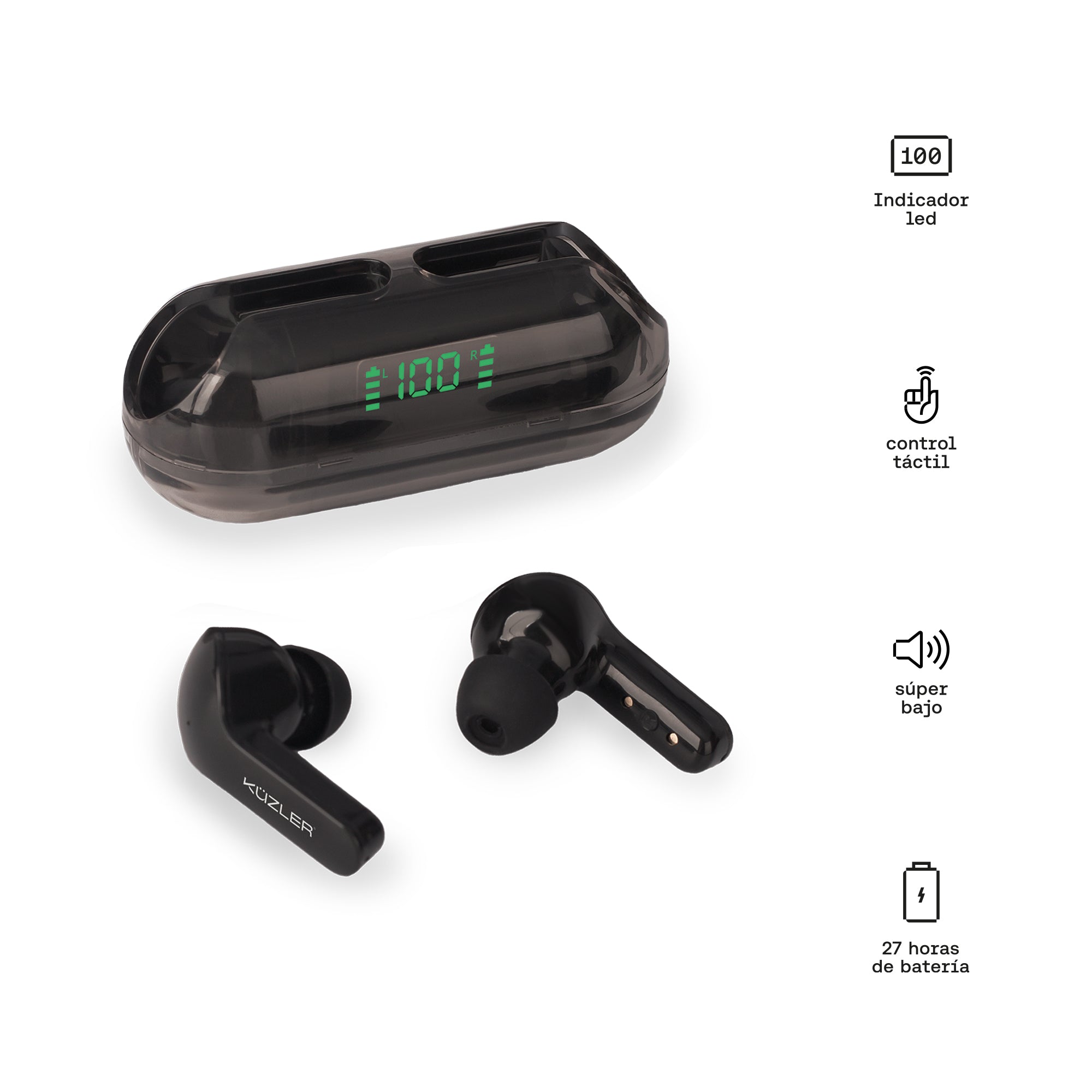 Audífonos TWS Touch control 30 horas EARPILL-101