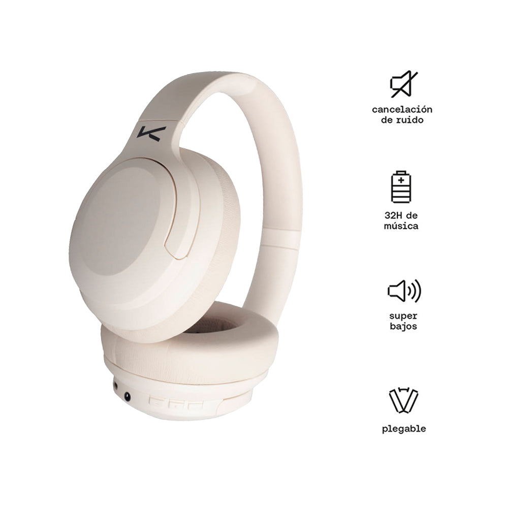Audífono Overear Cancelación ruido activo 32 Horas GEOFF-101B