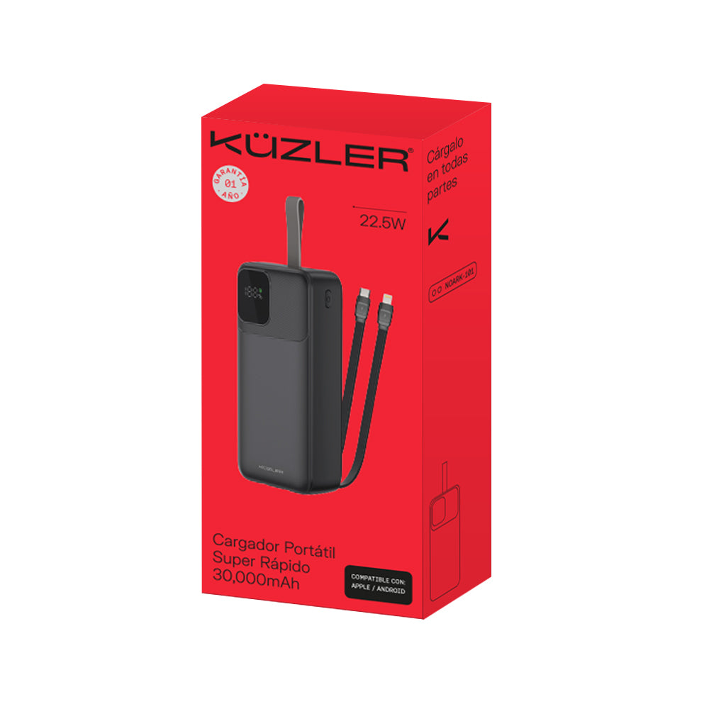 POWERBANK CARGA INLAMBRICA 30000MAH 22.5W NOARK-101
