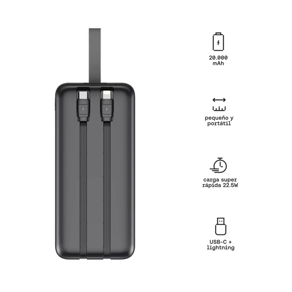 POWERBANK CARGA INLAMBRICA 30000MAH 22.5W NOARK-101