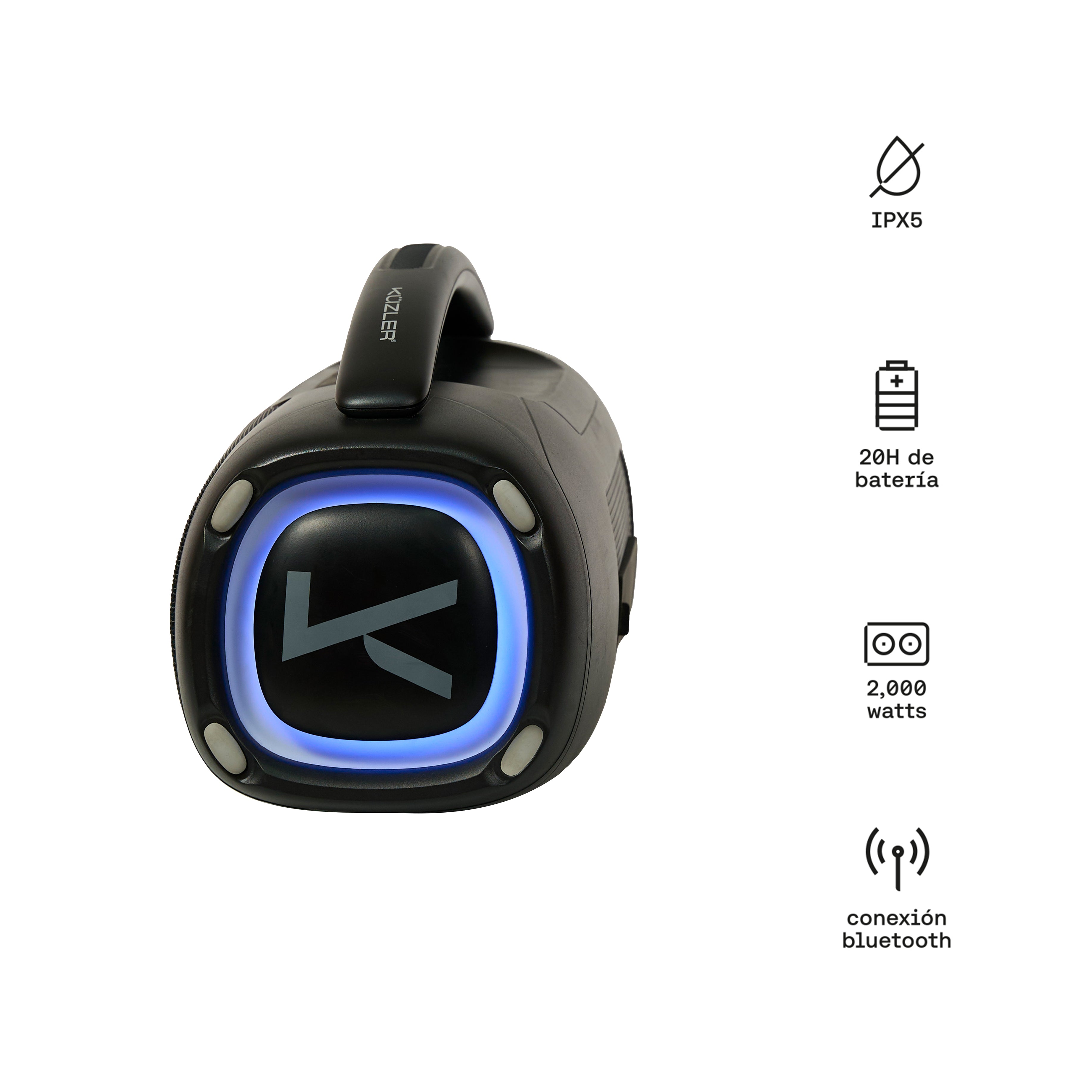 Parlante Bluetooth 20 horas 2000W PARTYBEAT-1